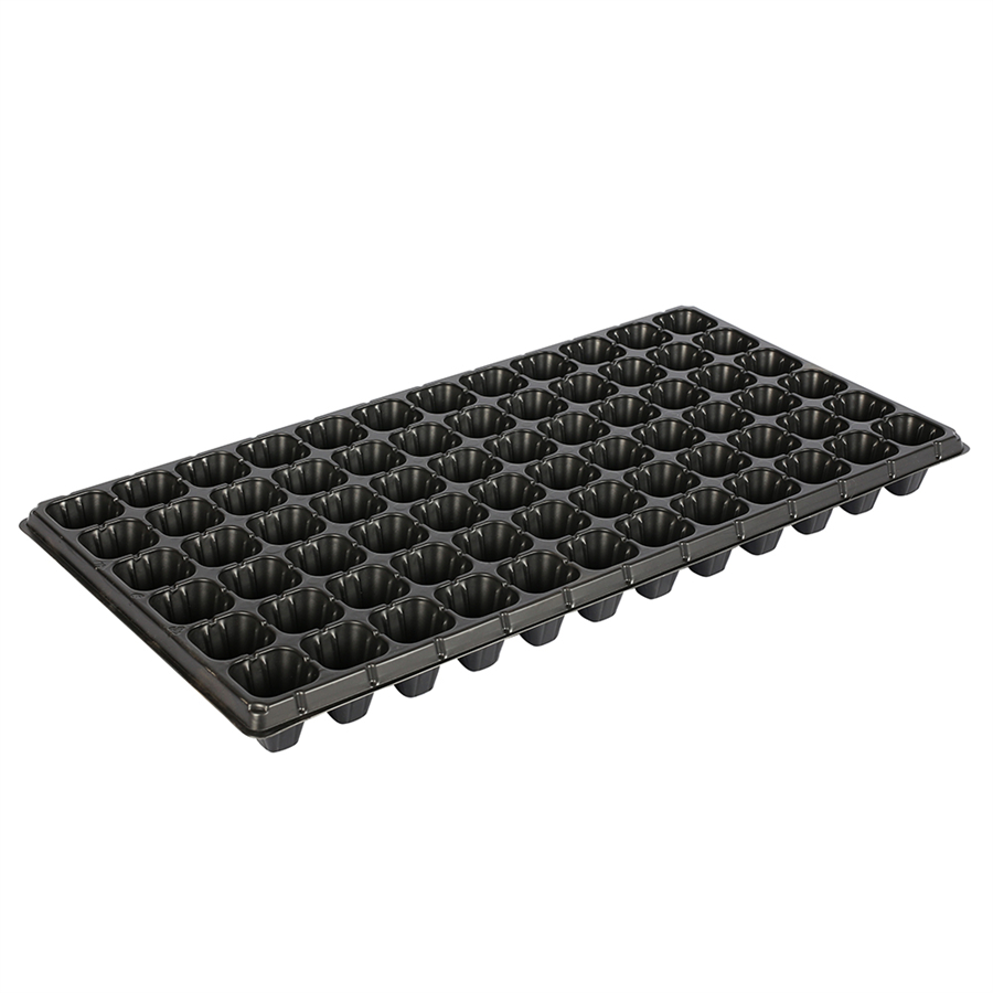 72 Cells Best Tomato Broccoli Squash Black PS Plastic Deep Gardening Seed Trays For Sale