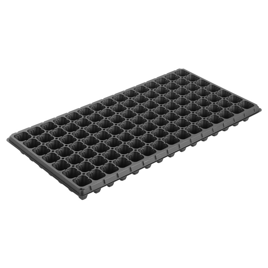 105 Cells PS Plastic Black Greenhouse Nursery Chili Pepper Corn Seed Starter Flats Seeding Tray