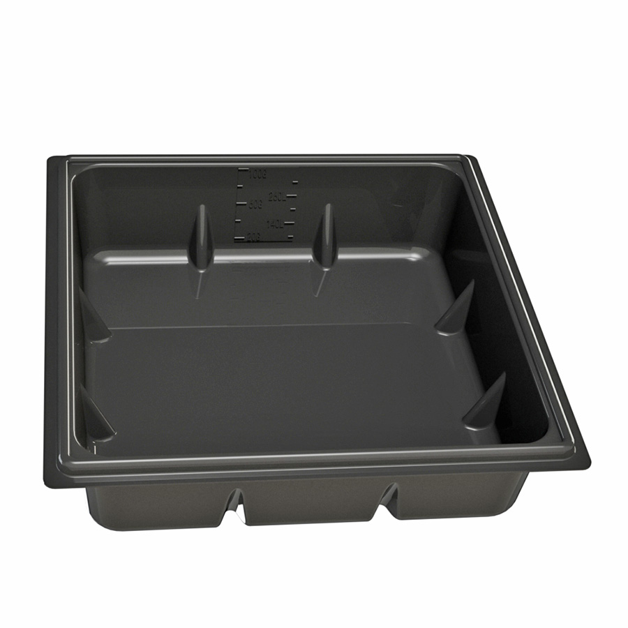 Réservoir hydroponique profond de culture de l'eau de flux et de reflux en plastique noir d'ABS de 100 gallons