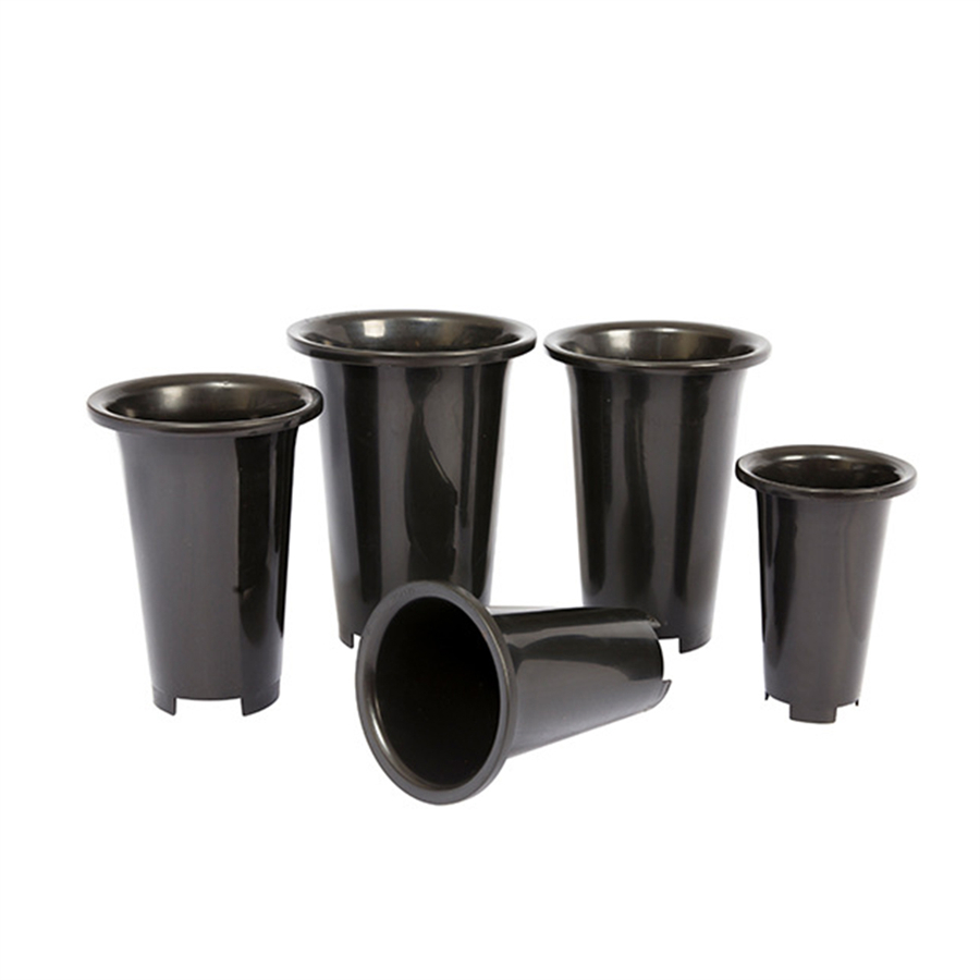 Melhores plantadores de orquídeas de plástico preto redondo 3 4 5 6 7 8 9 polegadas ao ar livre com furos para venda