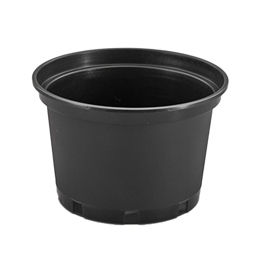 20cm 25cm 30cm 50cm Dia rond en plastique gros gallon noir pots de plantes pour plantes d'extérieur en gros
