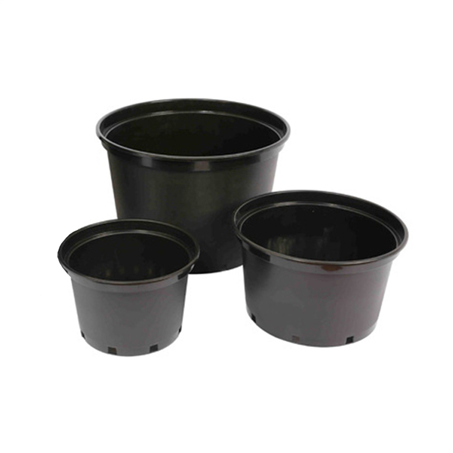 20cm 25cm 30cm 50cm Diameter Plastik Bulat Gelen Besar Pasu Tumbuhan Hitam untuk Borong Tumbuhan Luar