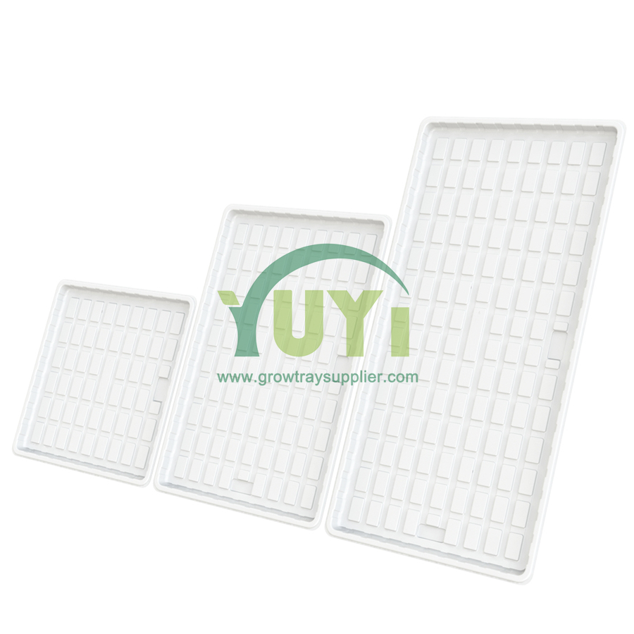 Plantas de estufa em crescimento Bancada rolante Cremalheira Branca Profunda Plástico ABS Hidropônico Mesas de fluxo e refluxo