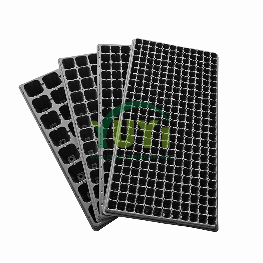 دائم 50 72 105 128 200 288 ثقوب سوداء PS البلاستيك حديقة كاتب علبة النبات لزراعة الشتلات