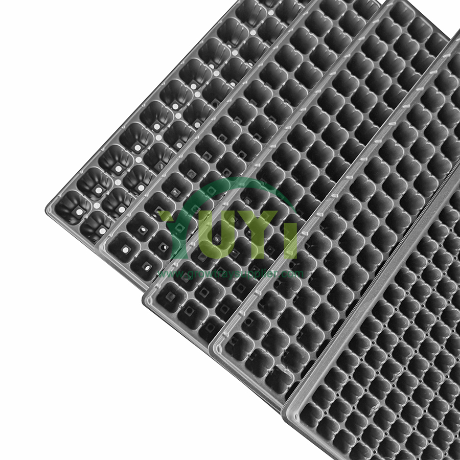 دائم 50 72 105 128 200 288 ثقوب سوداء PS البلاستيك حديقة كاتب علبة النبات لزراعة الشتلات