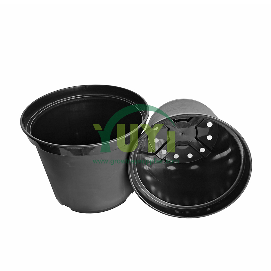 Chine Bon marché à l'extérieur de grande taille en plastique noir pépinière fleur surélevée pots de jardin fabricant de pots de plantes