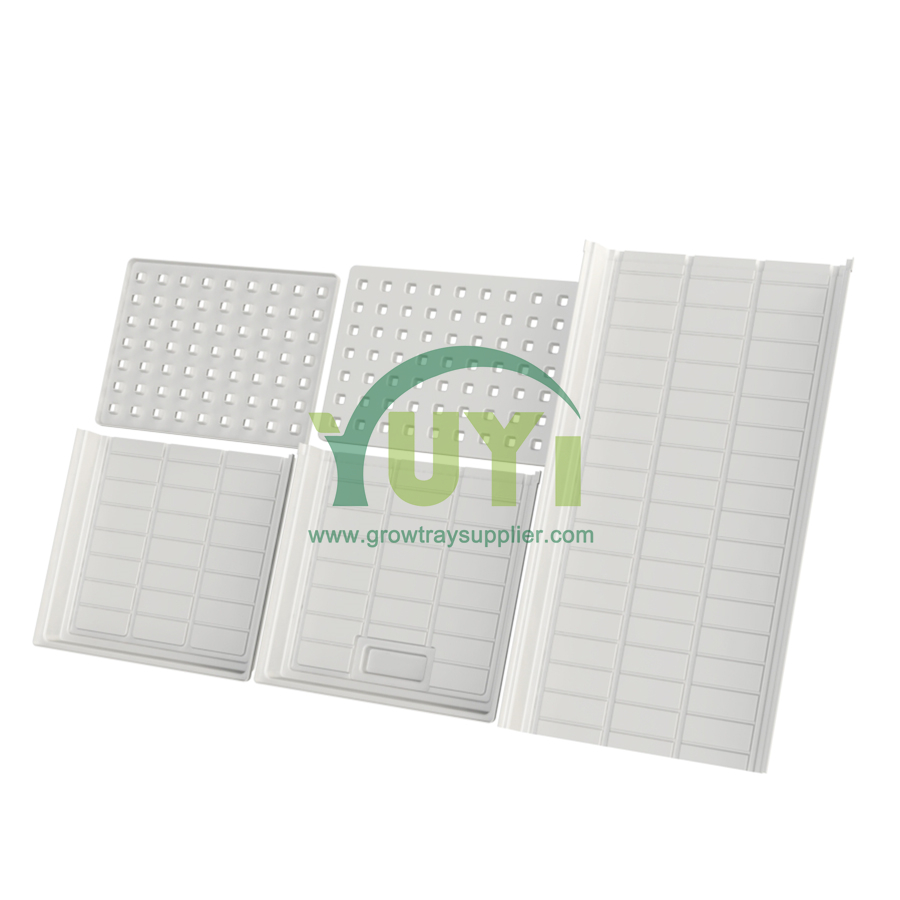 Plastik ABS Tersuai Menegak Tumbuh Berbilang Lapisan Bangku Berguling Dulang Hidroponik EBB Dan Jadual Aliran Untuk Tumbuhan