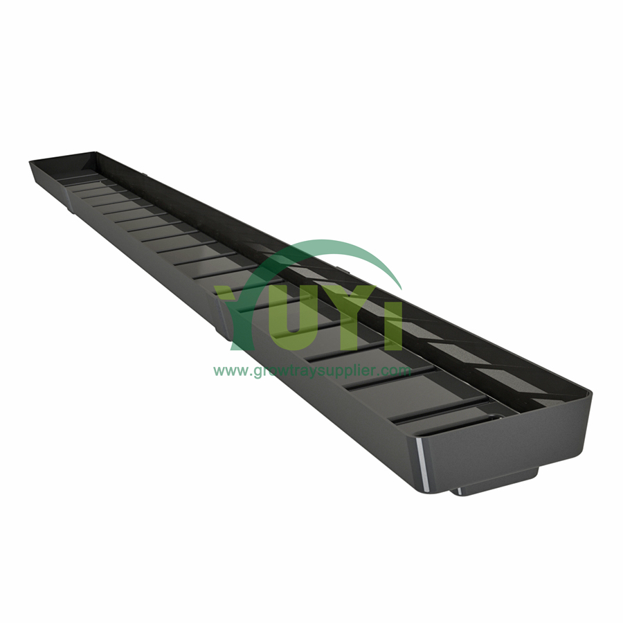 Thức ăn tùy chỉnh Lớp abs màu đen abs nhựa NFT Trồng kênh thủy canh để trồng rau diếp nhà kính