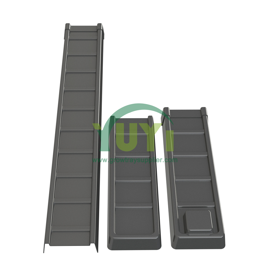 Thức ăn tùy chỉnh Lớp abs màu đen abs nhựa NFT Trồng kênh thủy canh để trồng rau diếp nhà kính