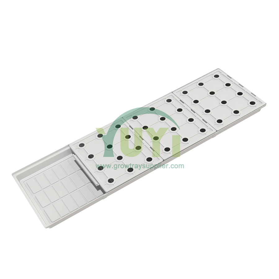 ABS พลาสติกพลาสติกขนาดใหญ่เติบโตชั้นวางบนเตียงน้ำท่วมสำหรับฟาร์มแนวตั้ง Soilless Hydroponic พืชต้นกล้าเพาะปลูกการทำฟาร์มแนวตั้ง