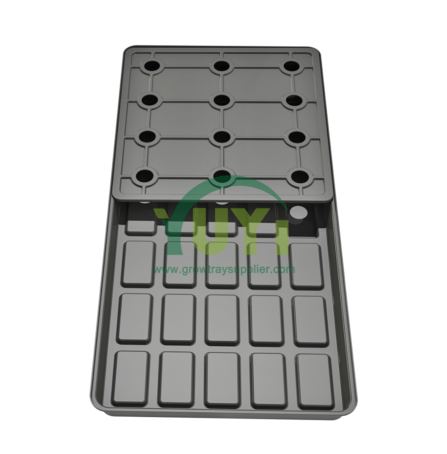 Custom großes 2x4 Fuß Abs Kunststoff Modulares Wachstumschale mit Deckel für vertikale hydroponische Kultivierung von Gewürz und Gemüse