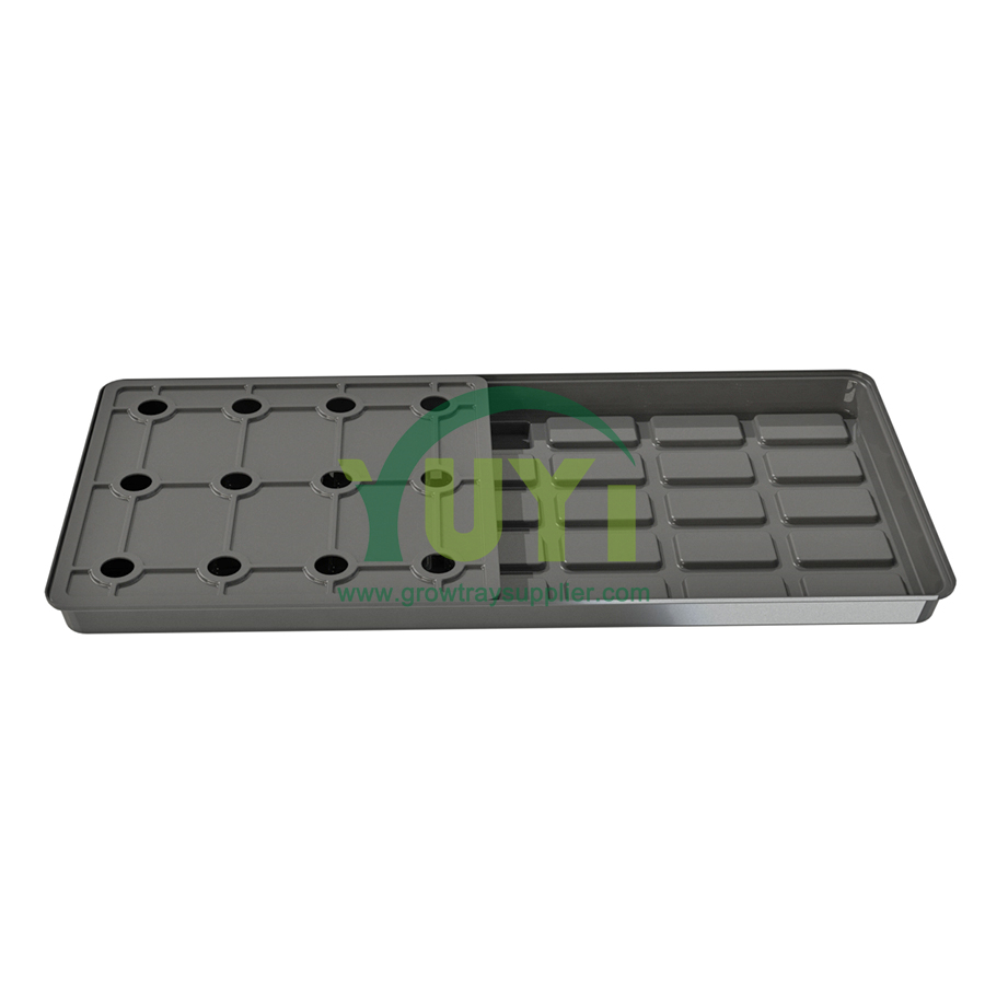 Custom großes 2x4 Fuß Abs Kunststoff Modulares Wachstumschale mit Deckel für vertikale hydroponische Kultivierung von Gewürz und Gemüse