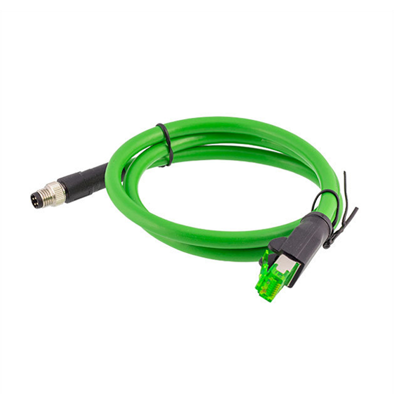 M8 4-pinowe złącze kodowane D rj45 kabel ethernetowy