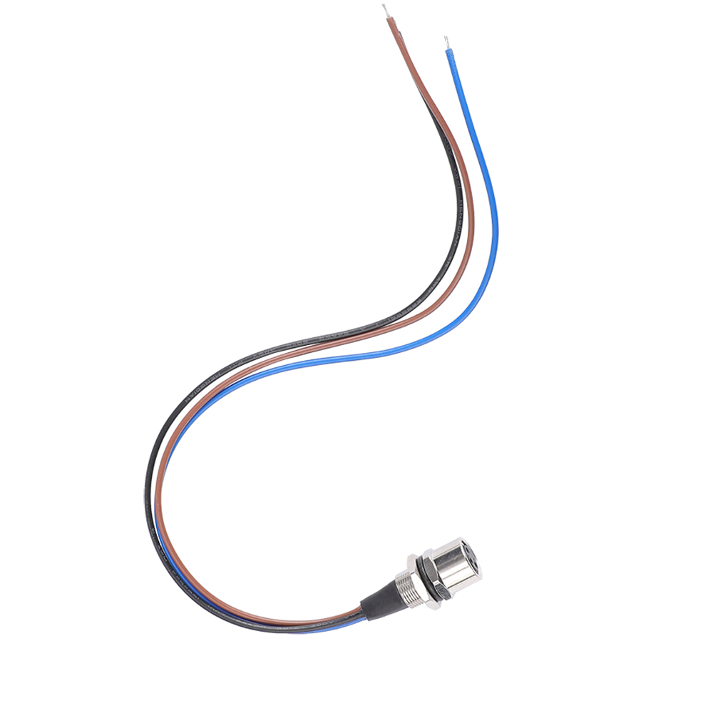 Embases femelles M12 3 broches pour montage sur panneau