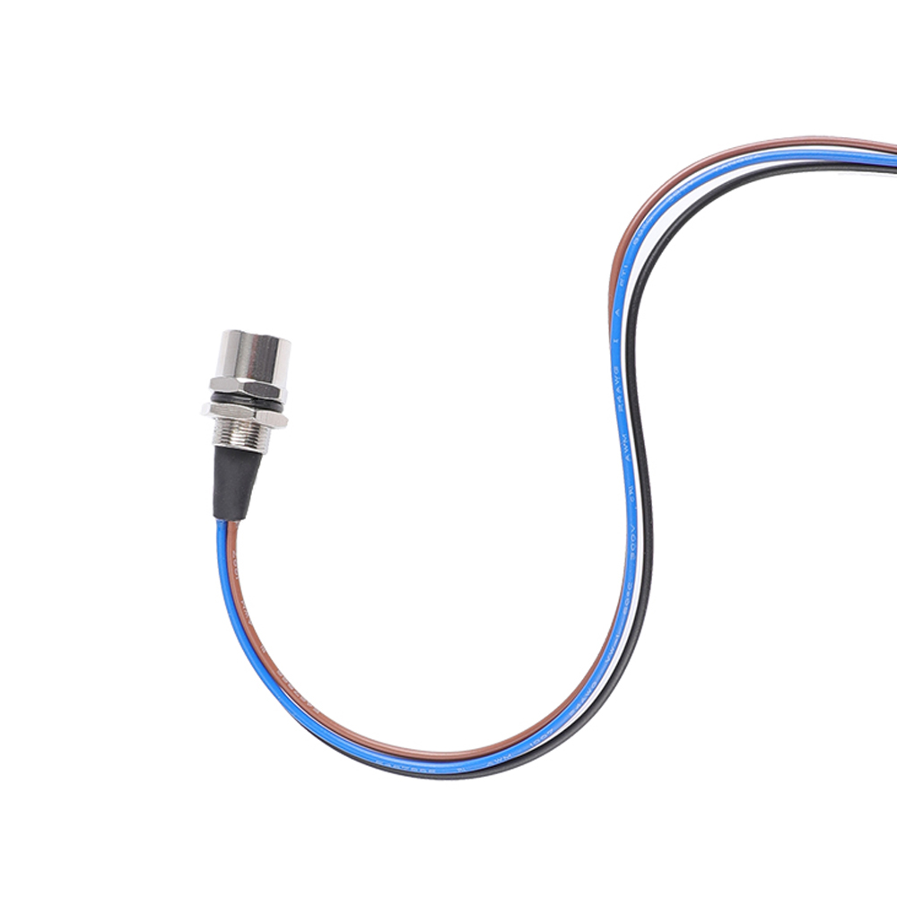 M12 3 4 5 6 8 pin pigtail panel mount connector