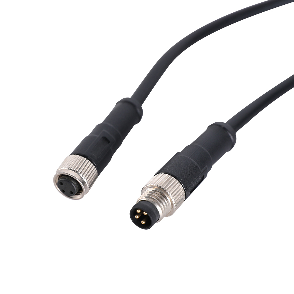 M8 3 4 pin male female cable assemblies