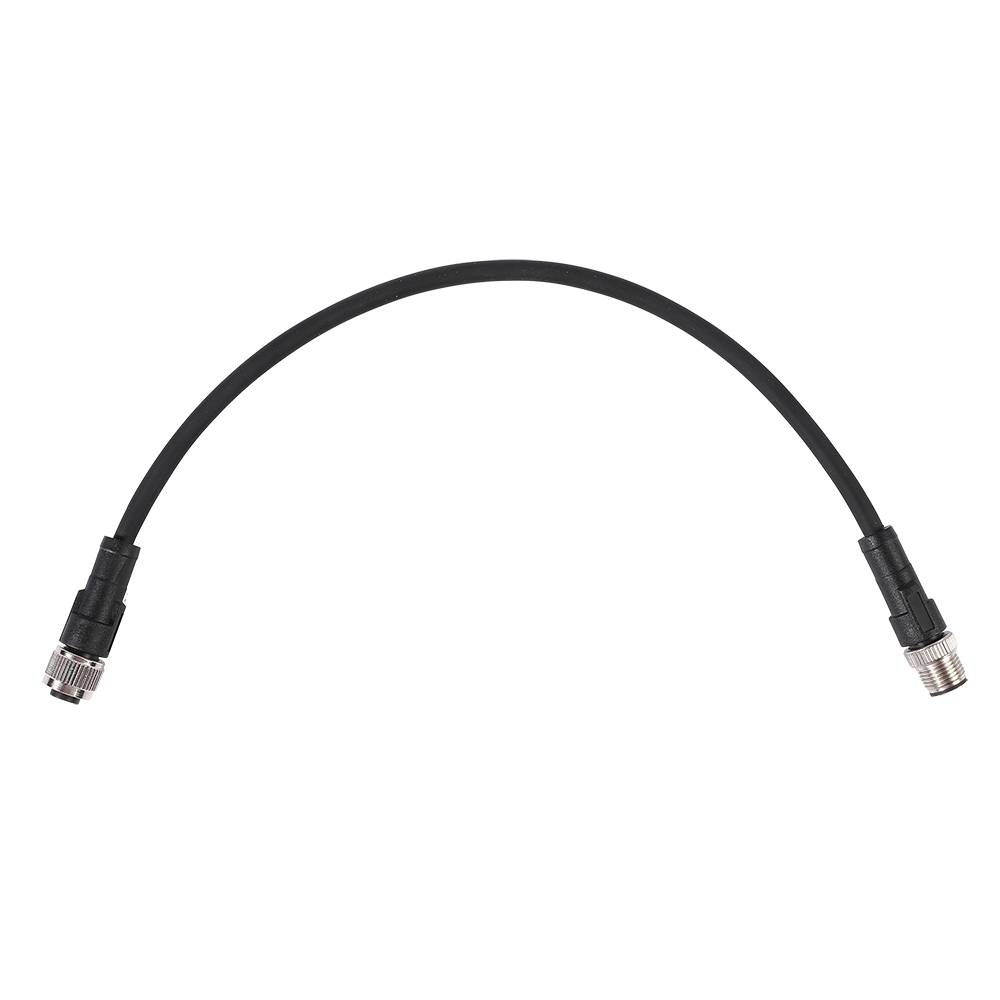 M12 5 positions male to female double ended cable assemblies