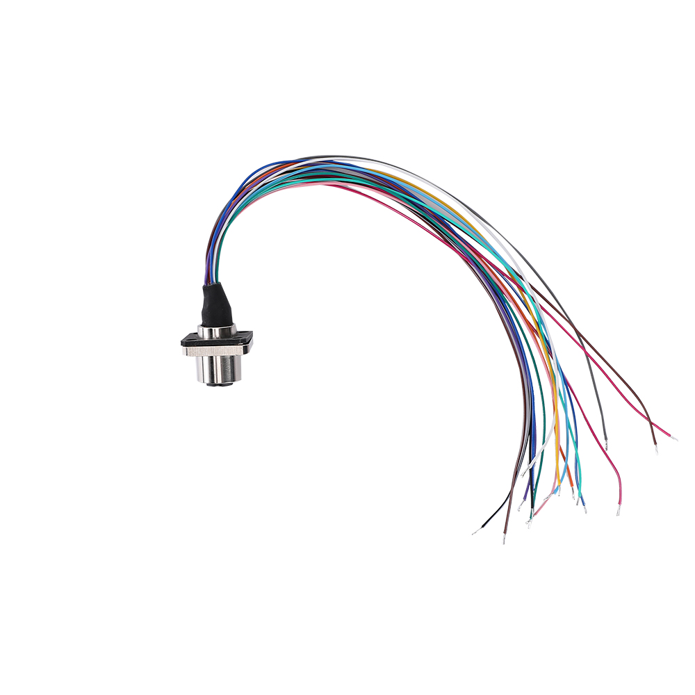 M12-A Connettore quadrato femmina da pannello lungo 20 cm