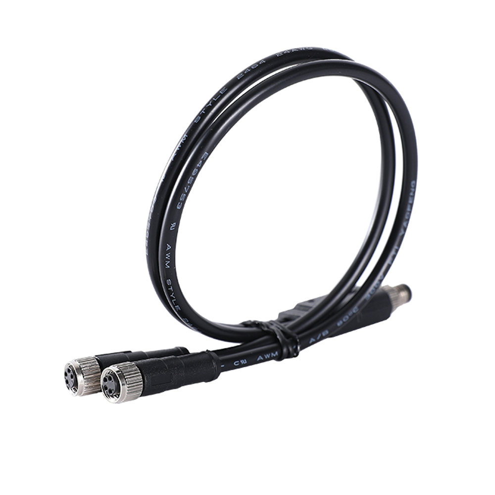 Câble de connecteur femelle bidirectionnel mâle M8