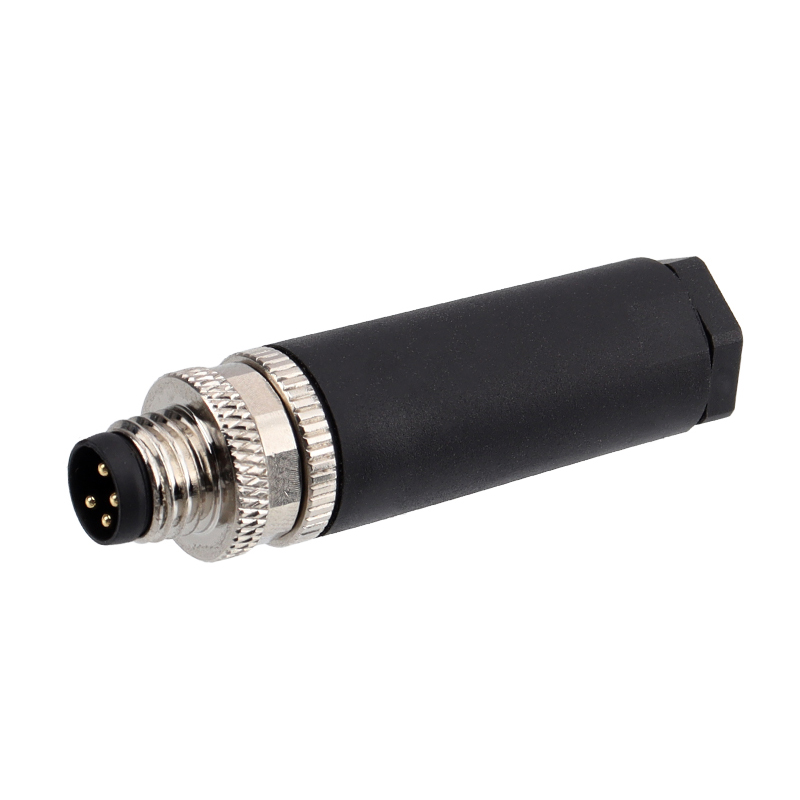 Connecteur à coupelle à souder M8, 8 pôles, mâle et femelle