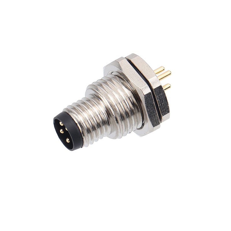 Conector PCB receptáculo M8 de 4 posiciones macho