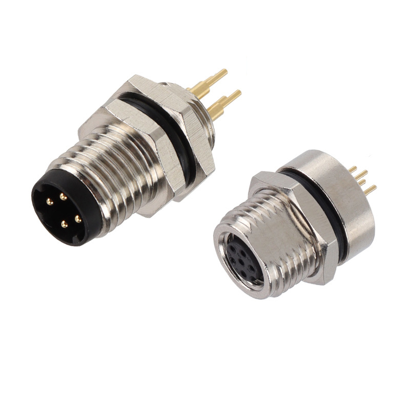 Conector PCB receptáculo M8 de 4 posiciones macho
