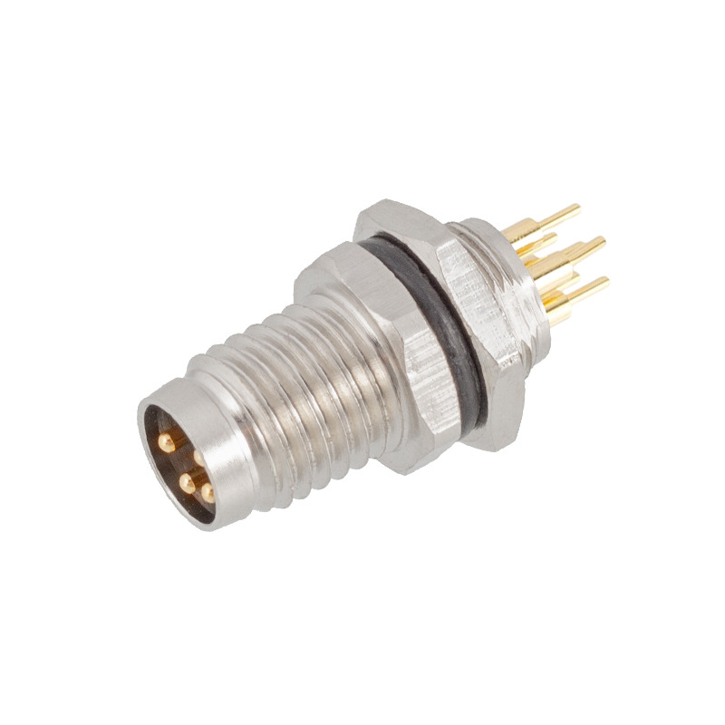 M8 3 4 5 6 8 pole front Panel socket male