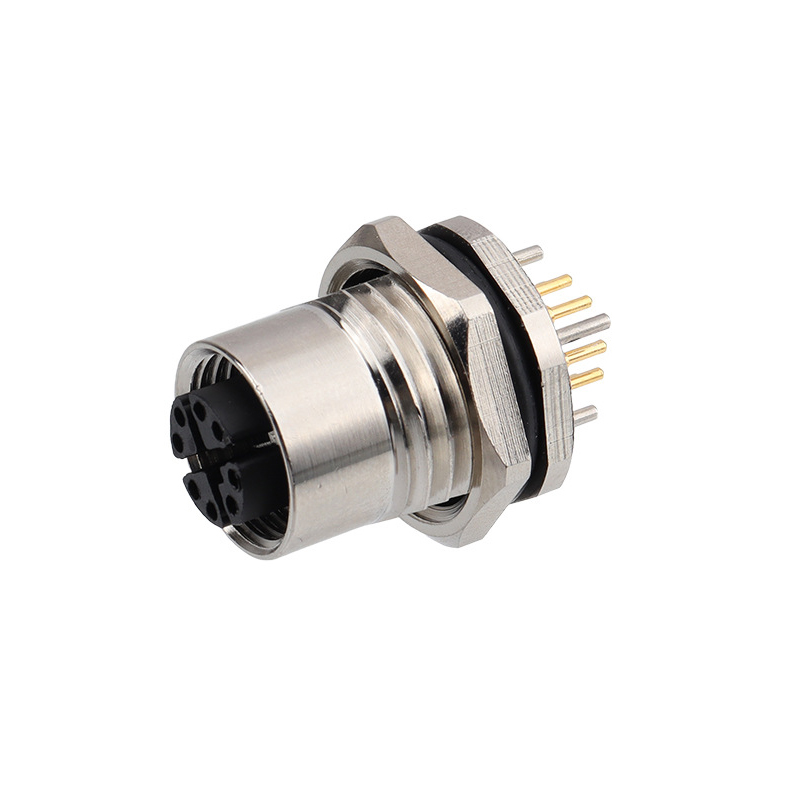 Conector hembra M12 X codificado 8 polos
