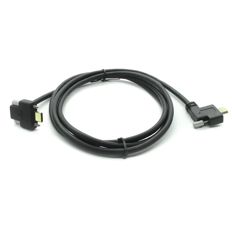 Cavo USB-C con doppia chiusura a vite ad angolo retto