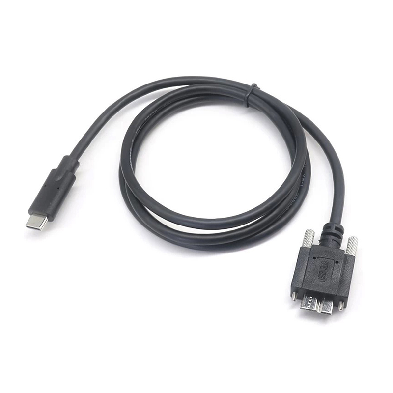 Kabel ze śrubą blokującą USB Micro-B