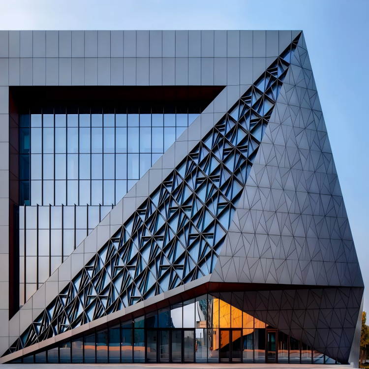 Panneau mural de placage en aluminium extérieur, mur de façade en aluminium, façade perforée en aluminium, panneaux de revêtement mural en aluminium