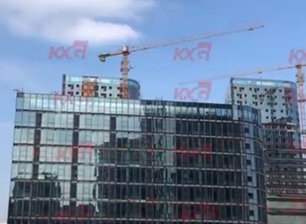 อาคารสำนักงาน ผ้าม่าน ผนังกระจก