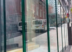 Makapal na salamin Balustrade sa tabi ng tindahan