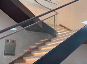 مكتب سياج زجاجي درج