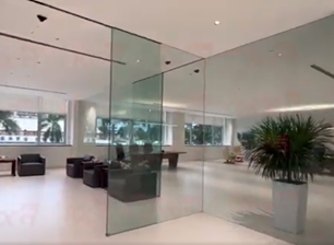 Interior Laminated Safety Glass Partition Wall
