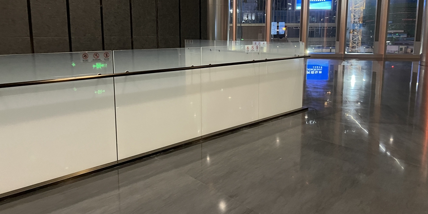 silkscreen printing gradient effect glass fence