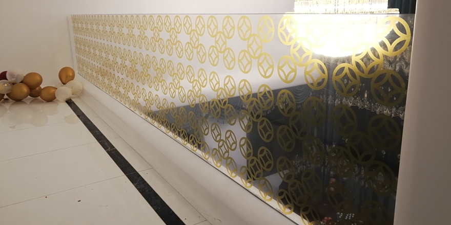 silkscreen printing glass design balustrade