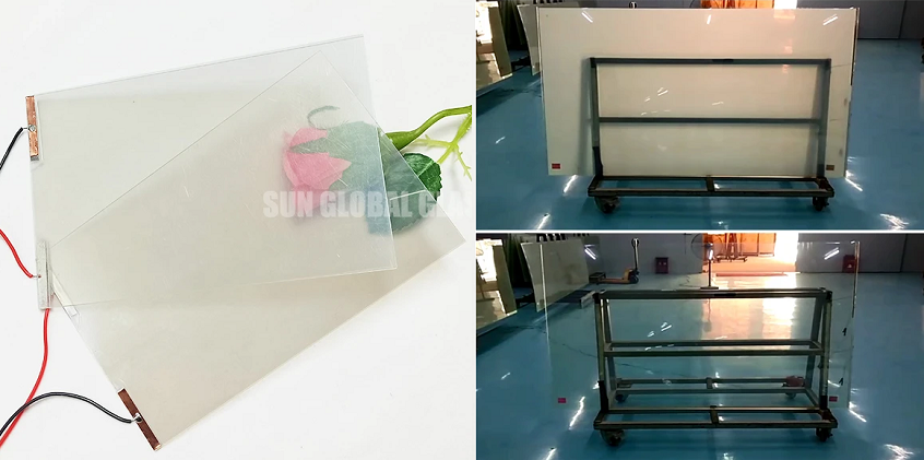 Low haze 2.8% PDLC switchable film glass factory china
