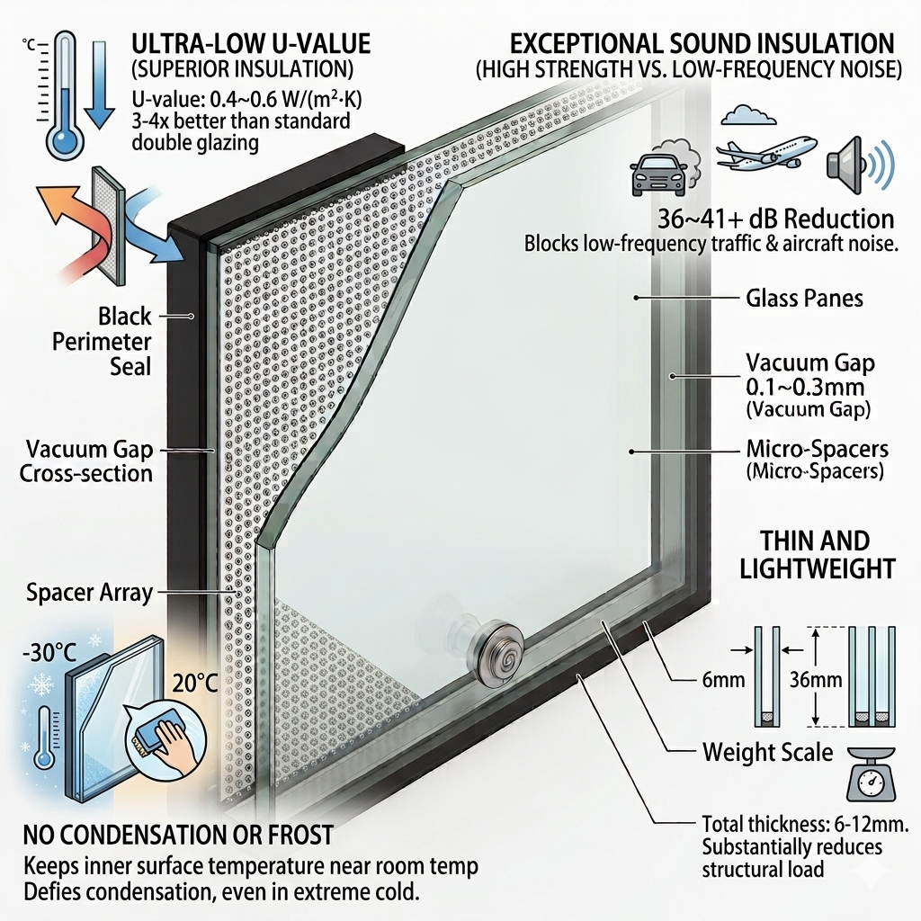 Slim Vacuum Glass