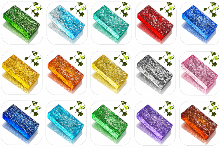 Colored glass blocks