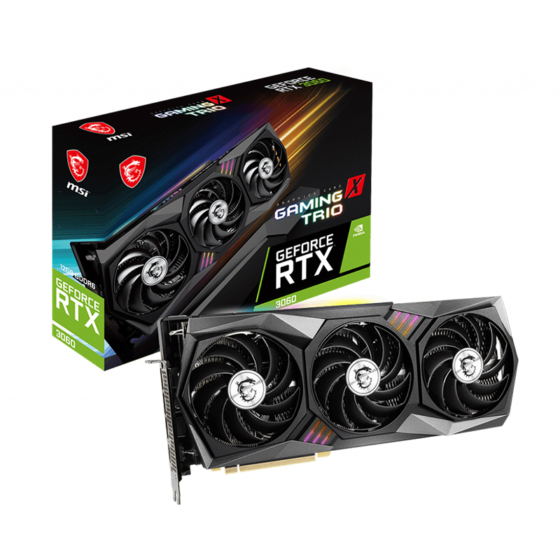Carte graphique MSI GeForce RTX 3060 GAMING X TRIO GDDR6 12 Go