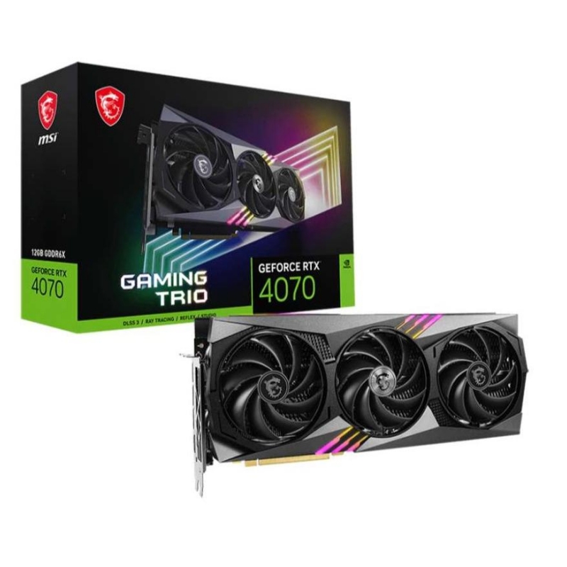 Chine Cartes graphiques MSI GeForce RTX 4070 GAMING TRIO GDDR6X 12 Go fabricant Cartes graphiques MSI GeForce RTX 4070 GAMING TRIO GDDR6X 12 Go