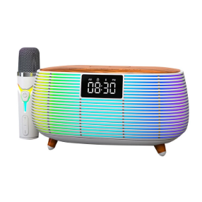 Clock Wireless Speaker with Wireless Charger