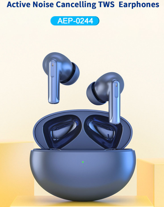 China Active Noise Cancelling TWS Earphones Bluetooth V5.1 Wireless Sport and Gaming Earbud AEP-0244