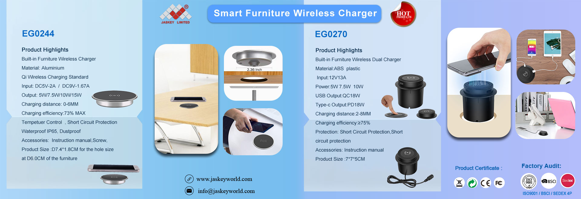 スマート家具ワイヤレス充電器