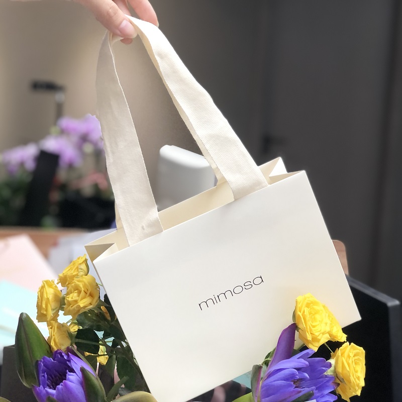 Причудливая бумажная ткань для ювелирных изделий в стиле природы, упаковка для покупок, сумка с холщовой ручкой