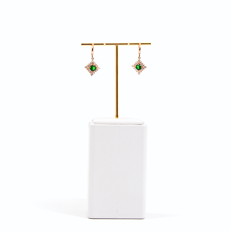 diamant pierres précieuses boucles d'oreilles anneau clip support en métal bijoux spectacle exposition affichage