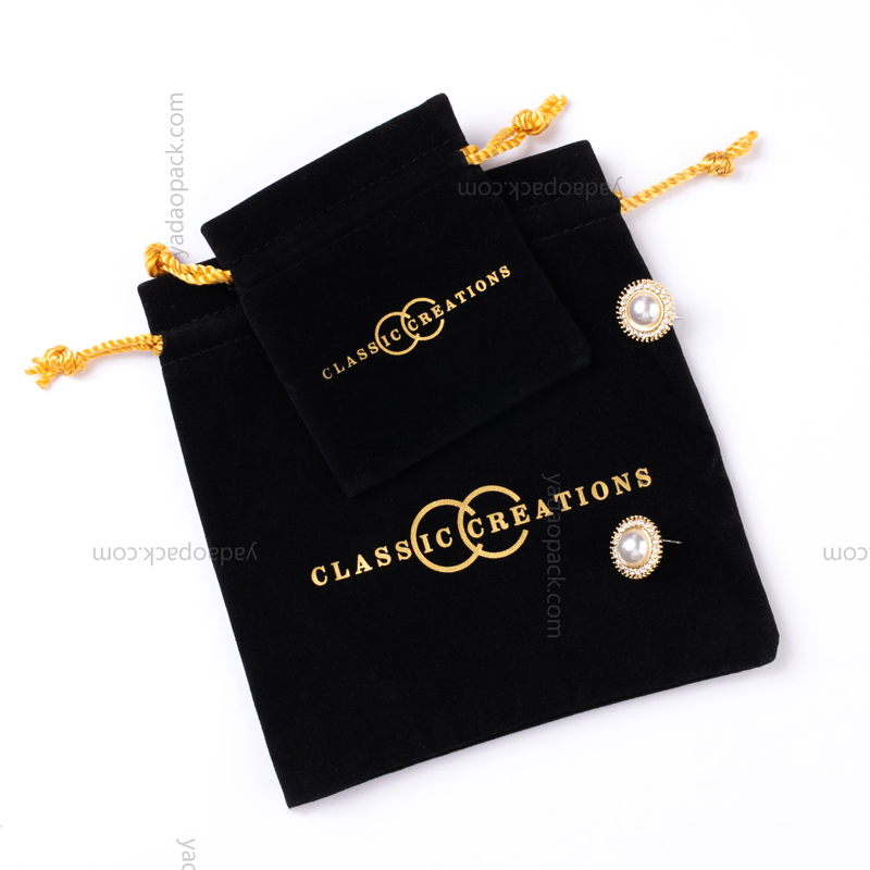 Drawstring microfiber velvet packaging jewelry make up custom pouch bag any sizes factory
