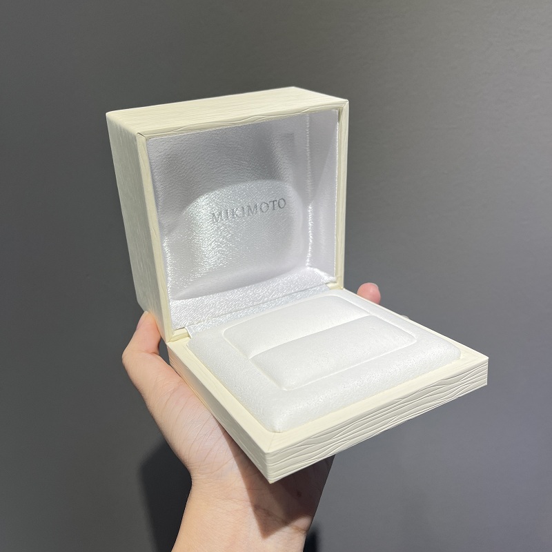 mikimoto style plastic ring box pearl jewelry box gift packaging box