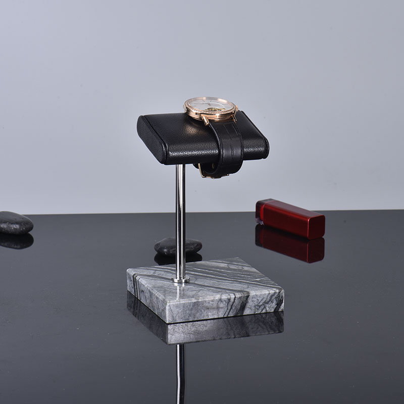 espositore per orologio espositore per cuscino in pelle pu porta orologio supporto per orologio con base inferiore in marmo